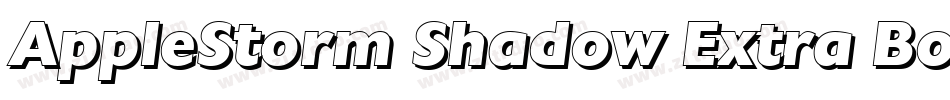 AppleStorm Shadow Extra Bold Italic字体转换